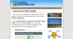 Desktop Screenshot of capitalholdingsinc.com